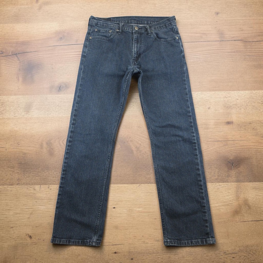 Levis 513 Jeans Men 32x30 (Actual 32x28.5) Dark Wash Slim Straight Stretch Denim
